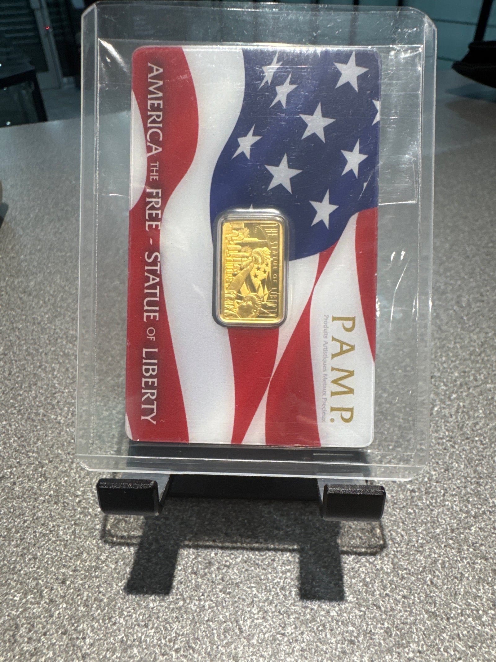 Pamp 5 grams 24ct fine gold “America the free” bar