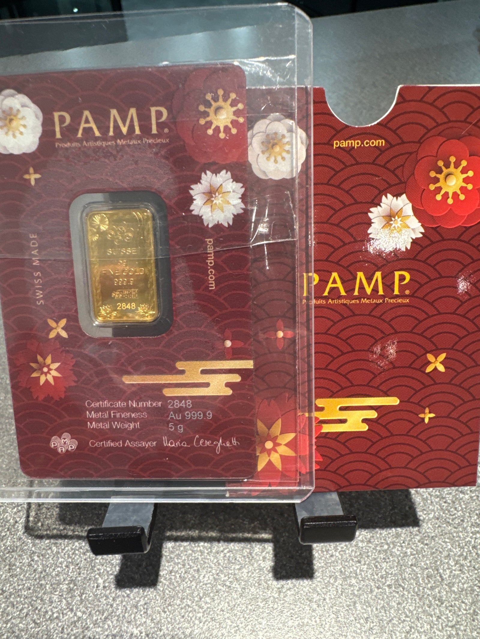 Good luck 5 grams 24ct pamp 2025 with sleeve