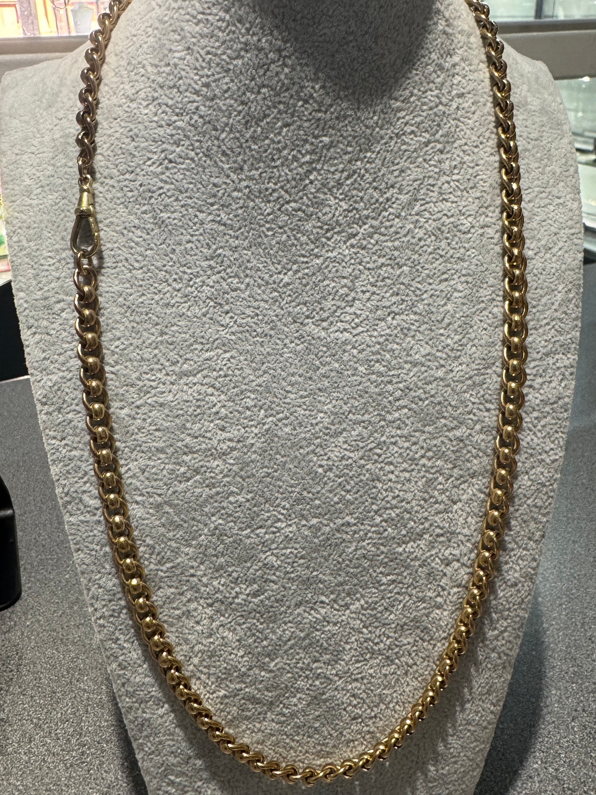 9ct solid rollerball chain