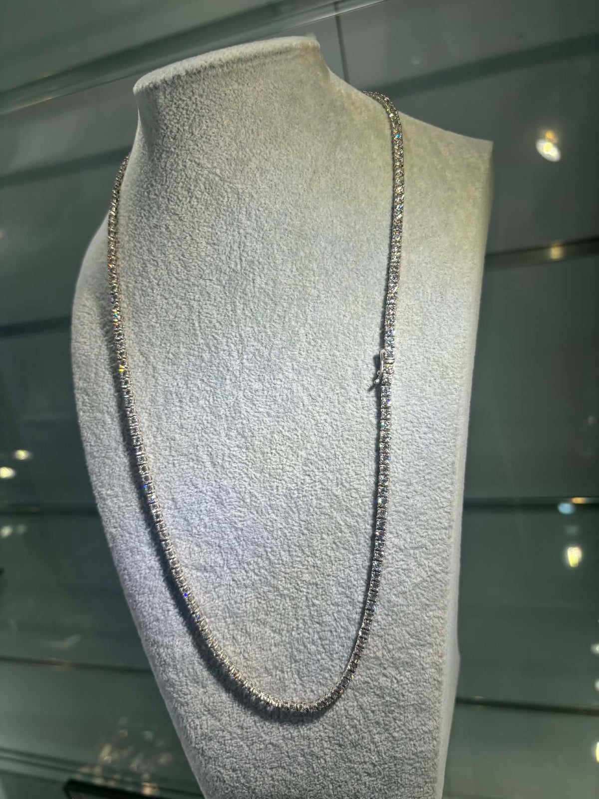 17.45ct Natural Diamond 22” 4mm 28.6g