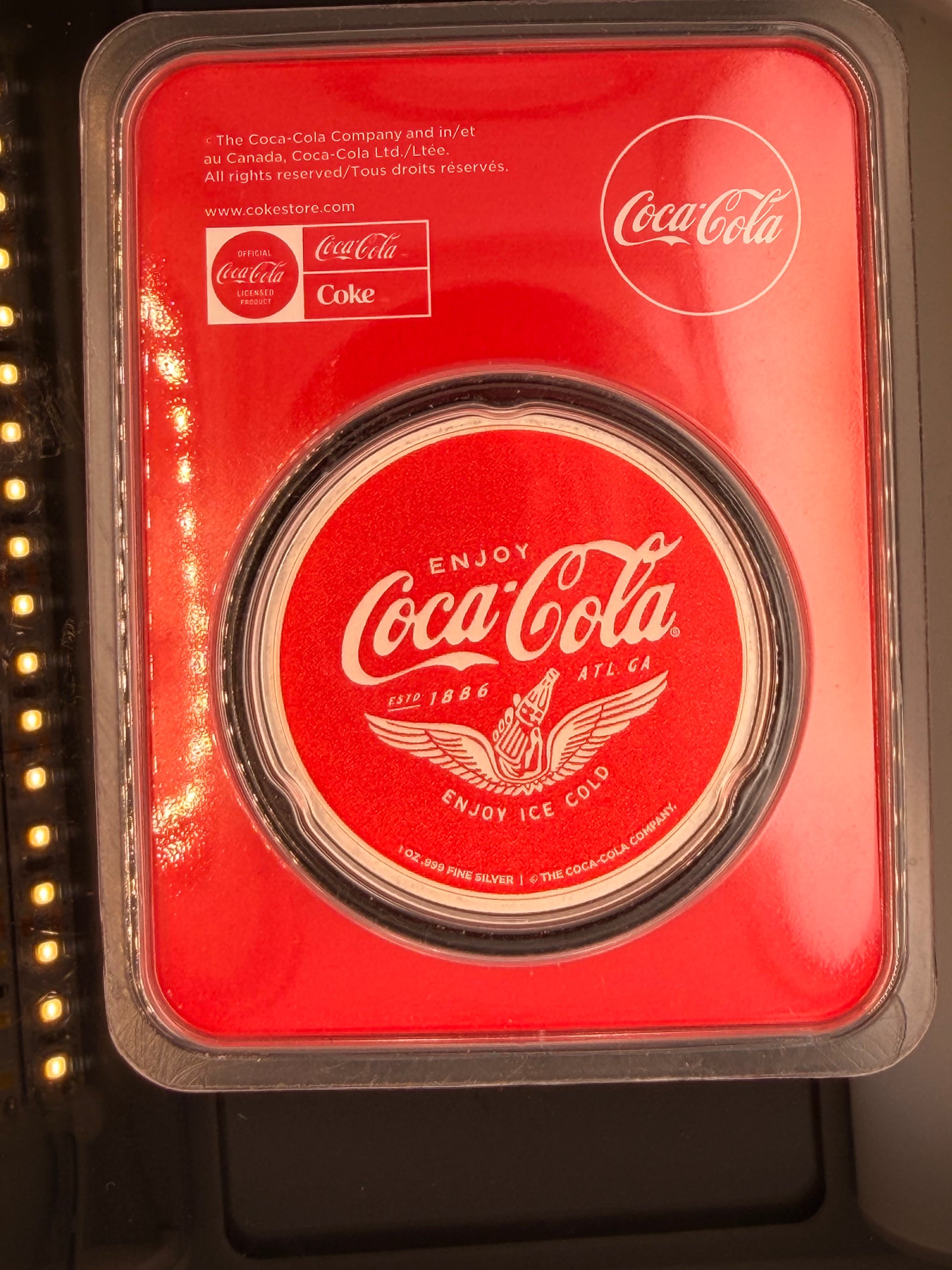 1 Ounce Silver Coca Cola