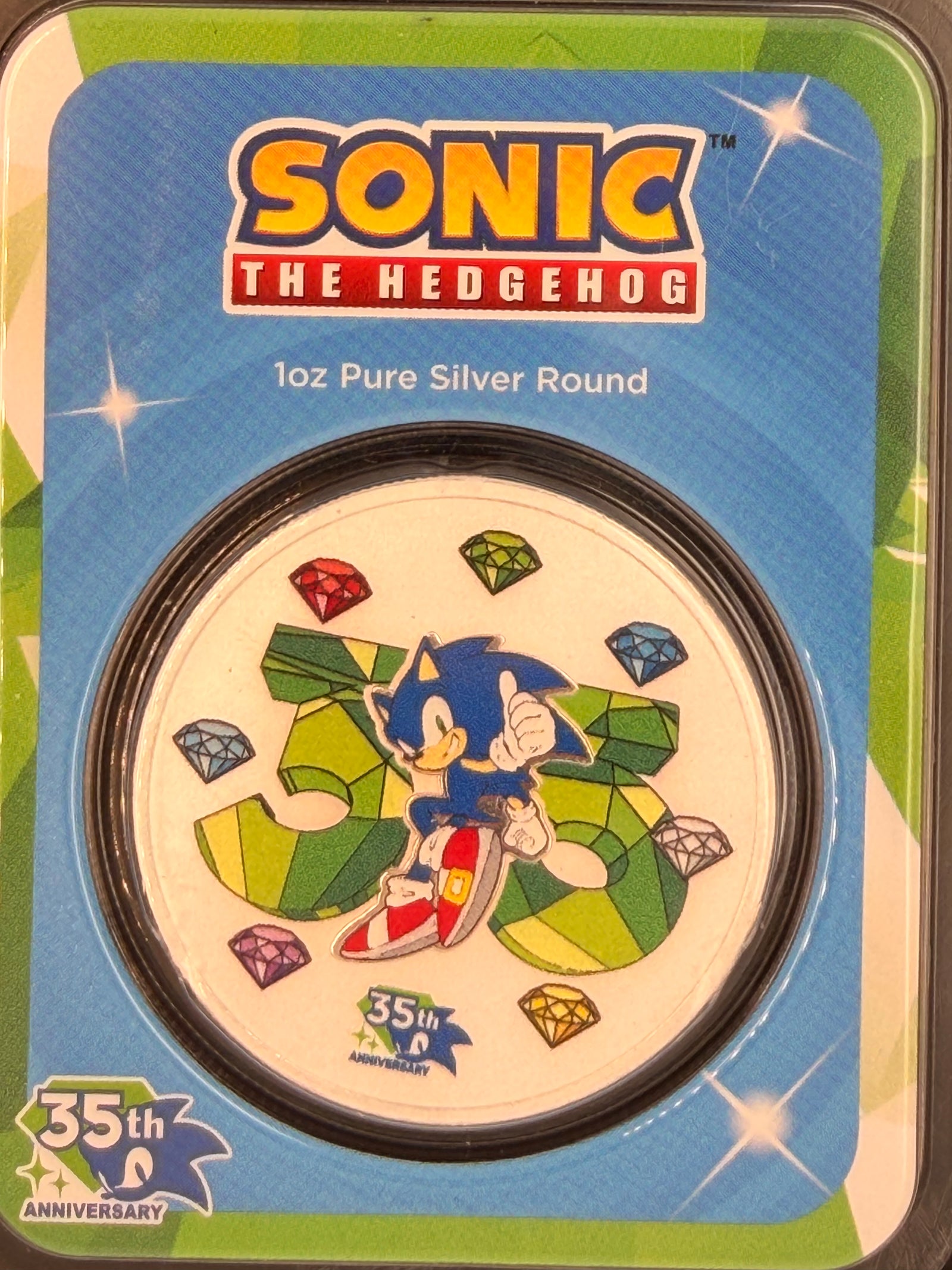 1 Ounce Sonic The Hedgehog Silver Coin