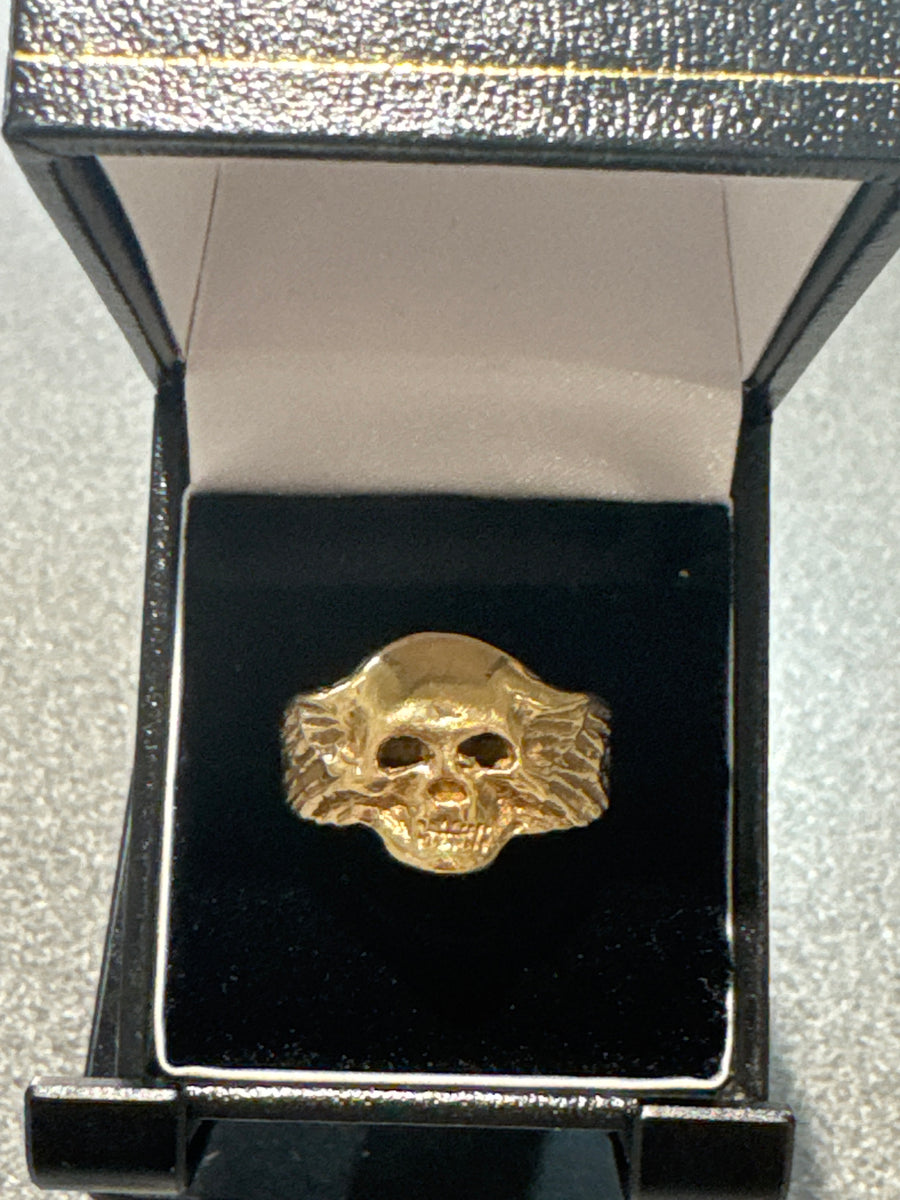 9ct skull ring size w
