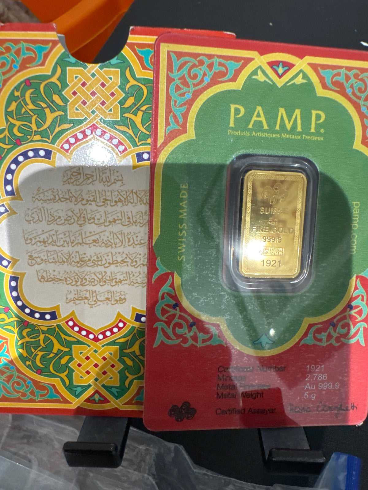 5 grams fine gold pamp