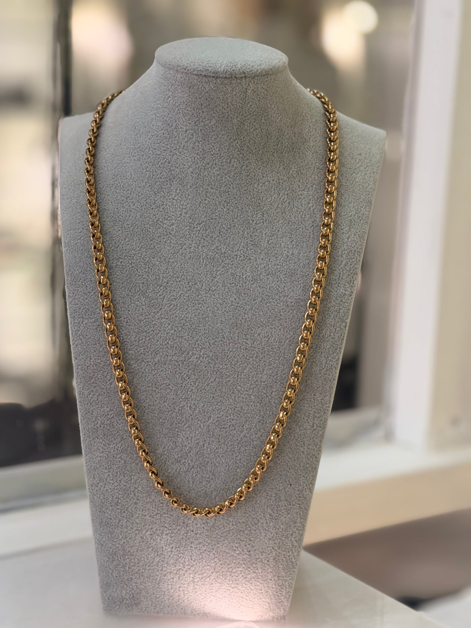 9ct Rollarball Chain 24”