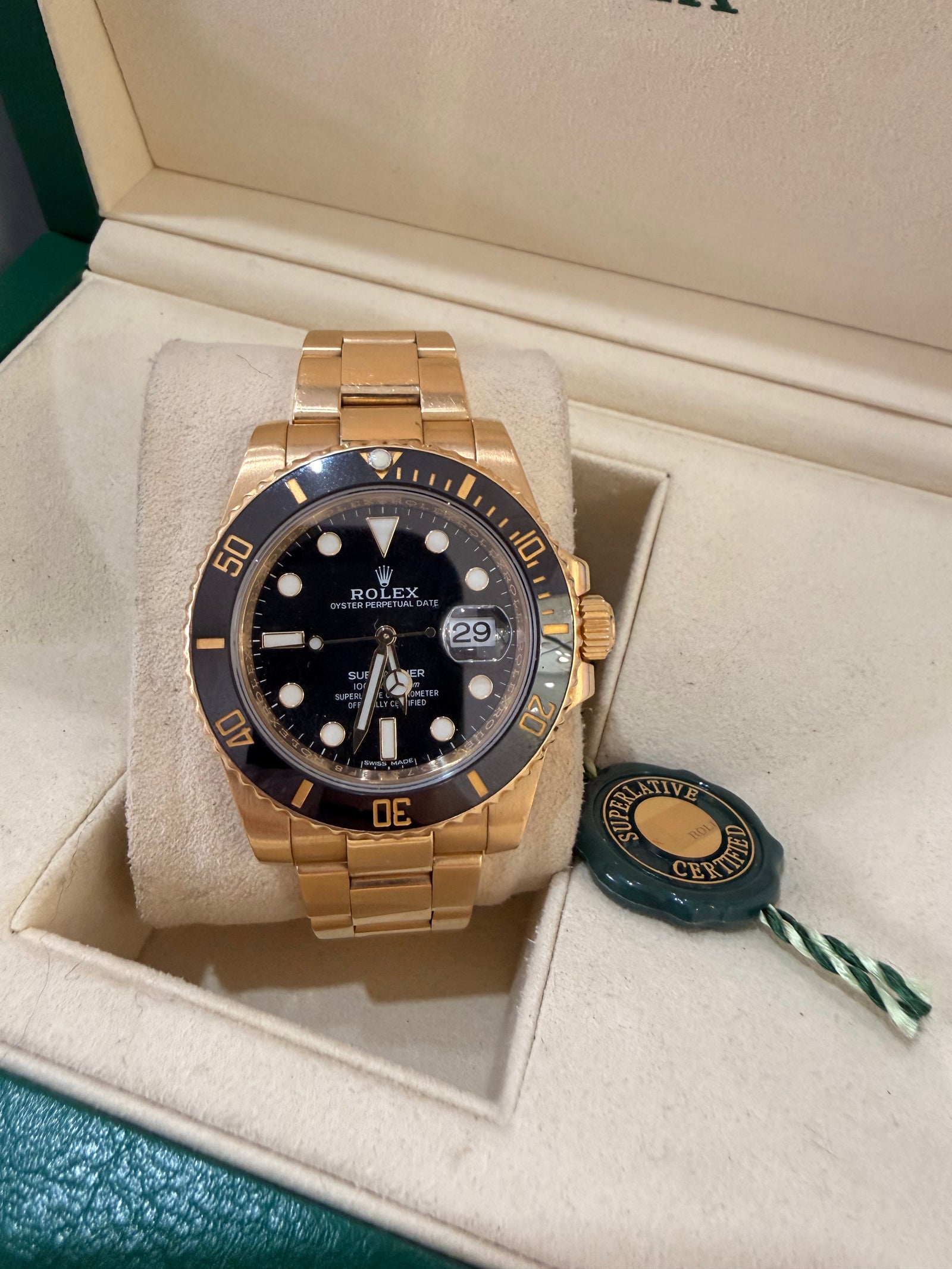 Rolex 116618LN 2016 FULL 18CT FULL SET