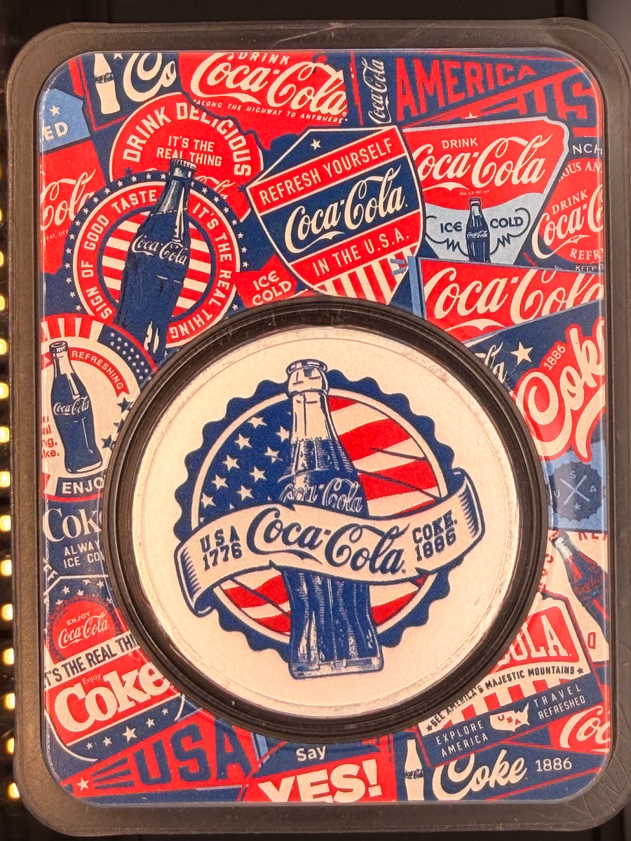 1 Ounce USA Coca Cola Silver Coin